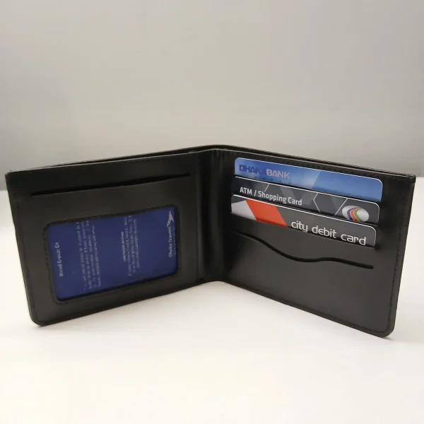 Plain Biofold Wallet Black 106 (4) Plain Biofold Wallet Black